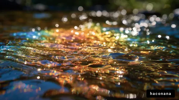 色とりどりの水面の輝き