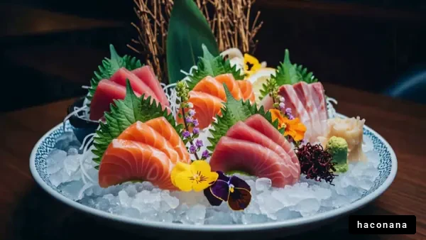 色とりどりの刺身盛り合わせ