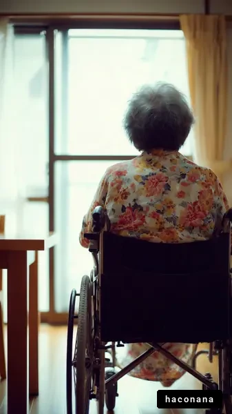 静かな部屋での高齢者