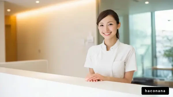 綺麗な受付の女性