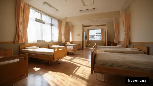 明るい病室の風景