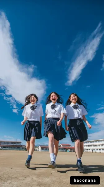 青空の下の学校生活