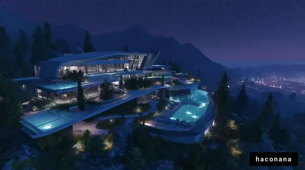 夜景の美しい豪邸