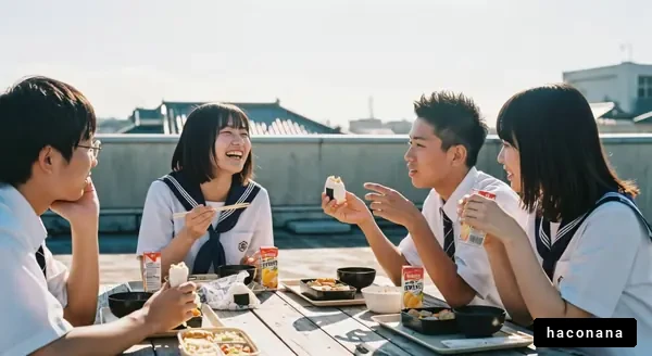 学校の屋上での楽しむ時間