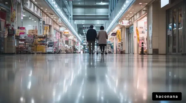 静かな商業施設の風景