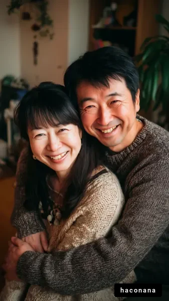 幸せそうなカップルの写真