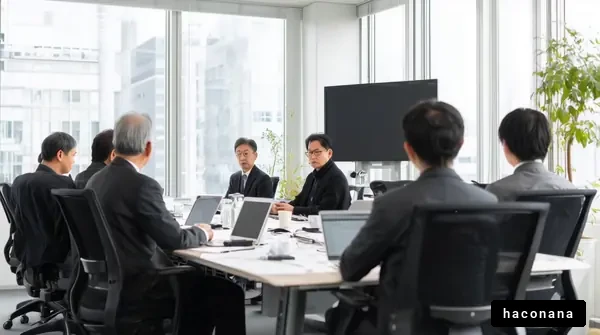 会議室でのビジネスミーティング