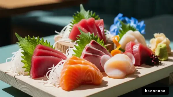 新鮮なお刺身の盛り合わせ