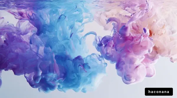 色彩豊かなインクの流れ