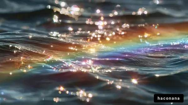 輝く水面の幻想的な風景