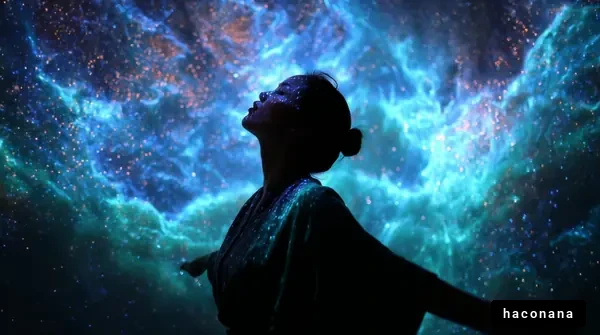 宇宙を感じる女性