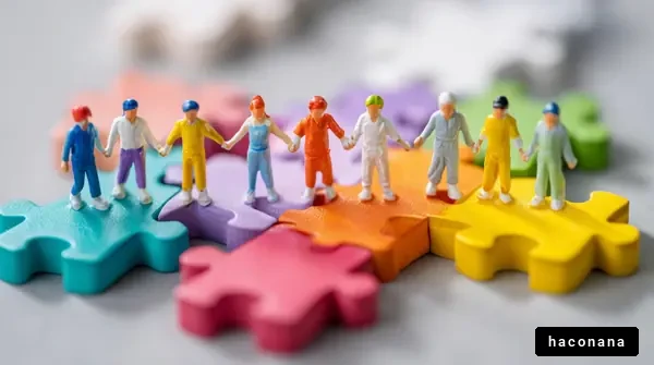 パズルピースと人々のつながり