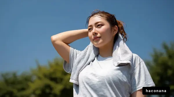 運動後の爽やかな表情