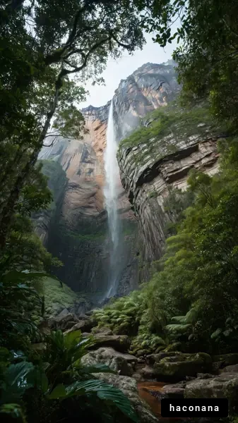 壮大な滝の風景
