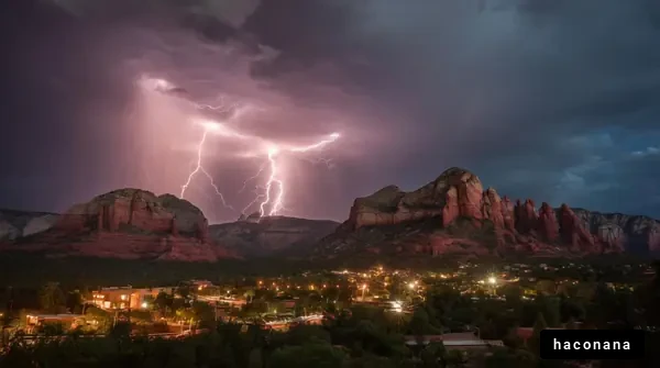 雷鳴と壮大な風景