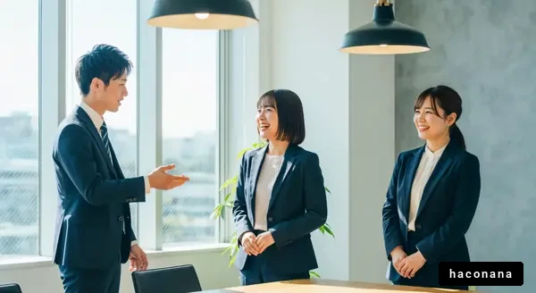 オフィスでの会話風景