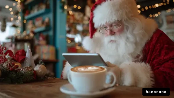 クリスマスを楽しむサンタ