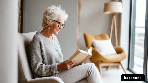 おしゃれな部屋で読書する女性
