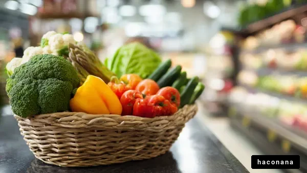 新鮮な野菜のバスケット