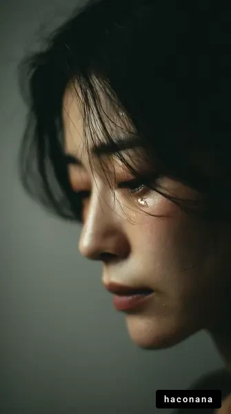 感情豊かな女性の横顔