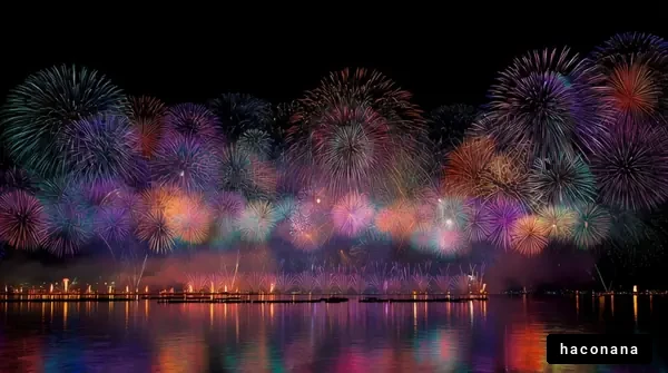 美しい花火の打ち上げ