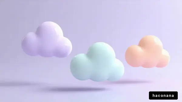 カラフルな雲のデザイン