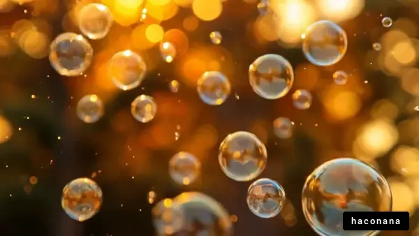 泡と光の幻想的な景色