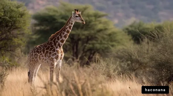 優雅に立つキリンの姿