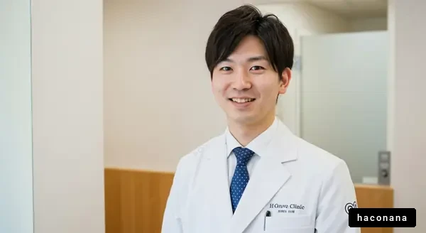 医師が微笑むクリニックの写真