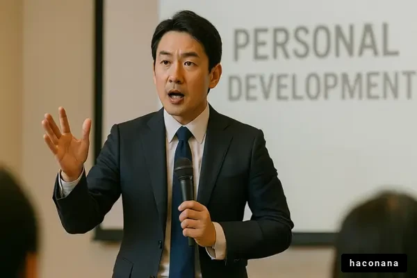 自己啓発の講演中