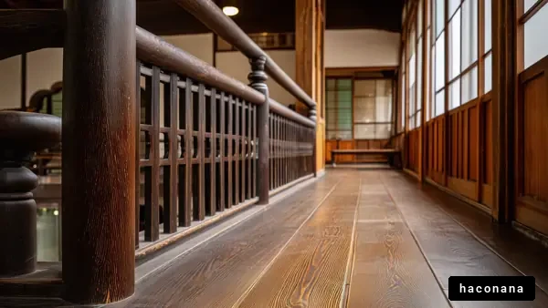 木の温もり感じる廊下