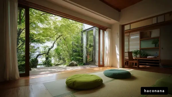 和室から見る自然の風景