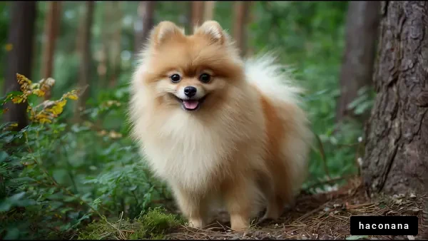 森の中のかわいい犬