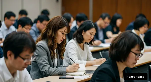 授業でノートを取る学生たち