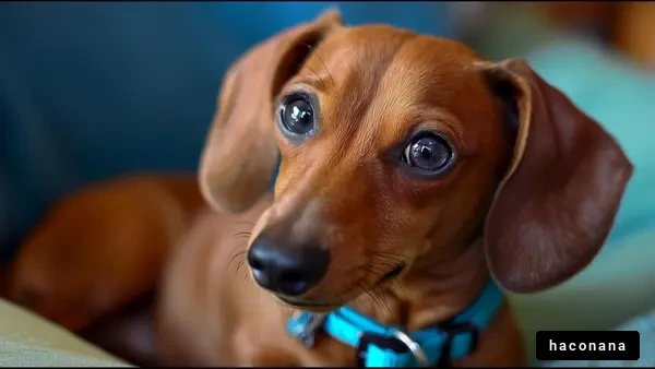 かわいいダックスフントの犬